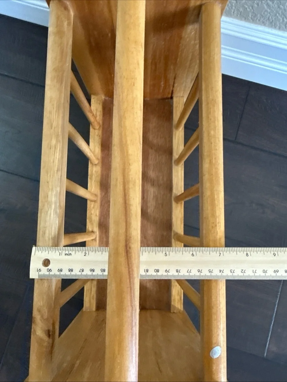 Wooden Magazine Rack - Natural Finish VTG cottage core.
